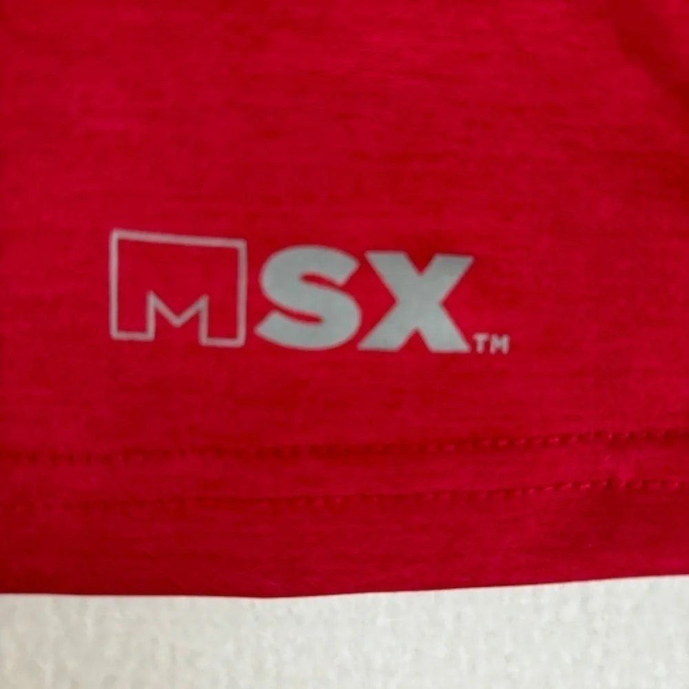 Micheal Strahan MSR 1/4 Zip‎ Pullover Athletic Sport Jacket Size L Red NWT